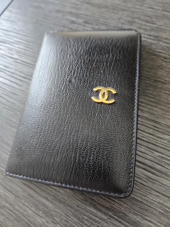 CHANEL Other - CHANEL Black Leather Card HOLDER/PHONE BOOK.